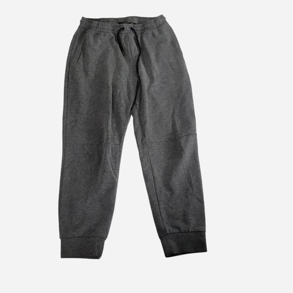 members mark Grey joggers with adjustable waistband and pockets. Size: M